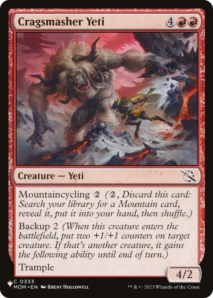 Image for Cragsmasher Yeti (The List Reprints) (0333) - Magic: The Gathering