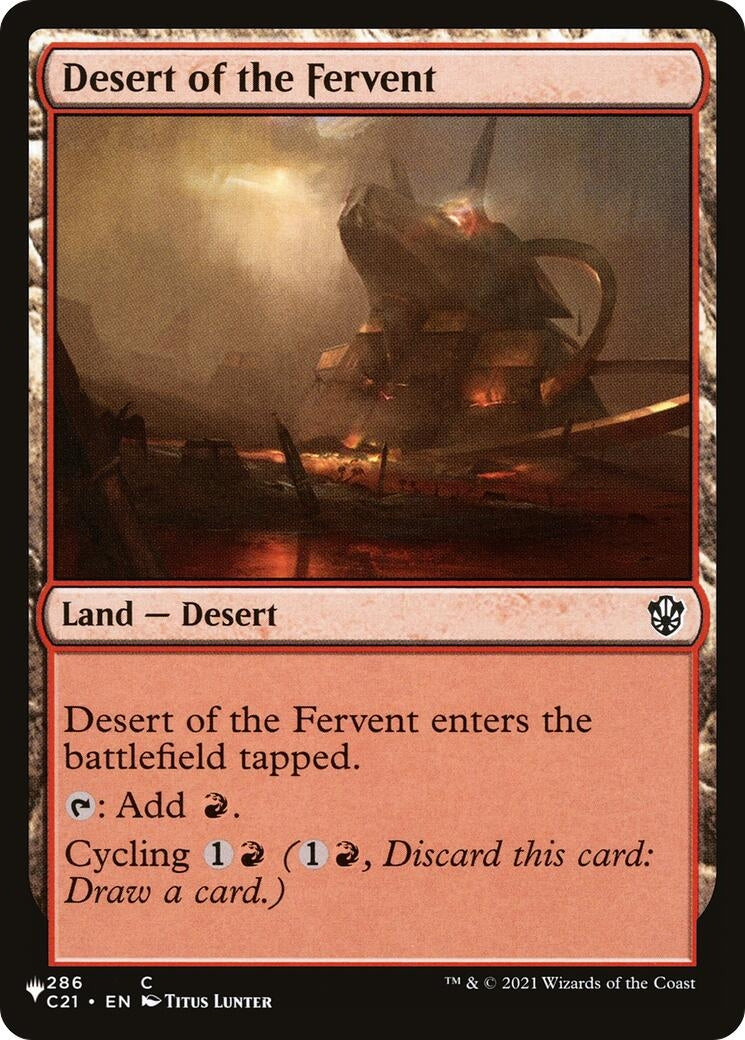 Image for Desert of the Fervent (The List Reprints) (286/081) - Magic: The Gathering