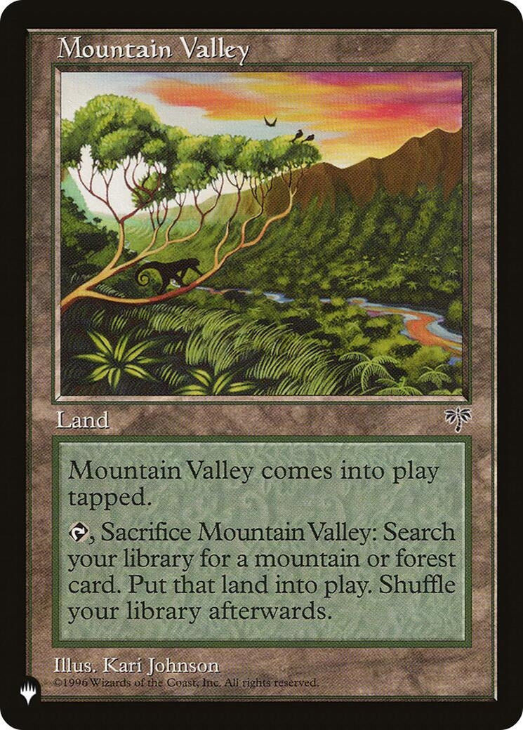 Image for Mountain Valley (The List Reprints) - Magic: The Gathering