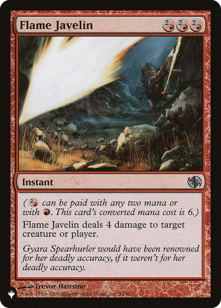 Image for Flame Javelin (The List Reprints) (53/62) - Magic: The Gathering