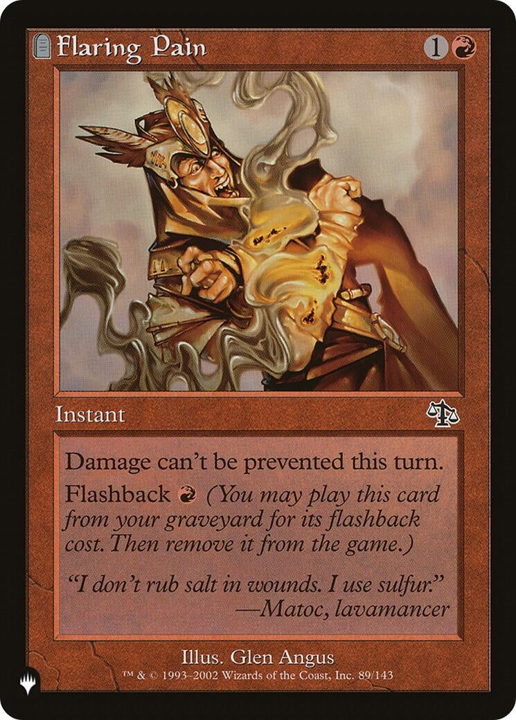 Image for Flaring Pain (The List Reprints) (89/143) - Magic: The Gathering