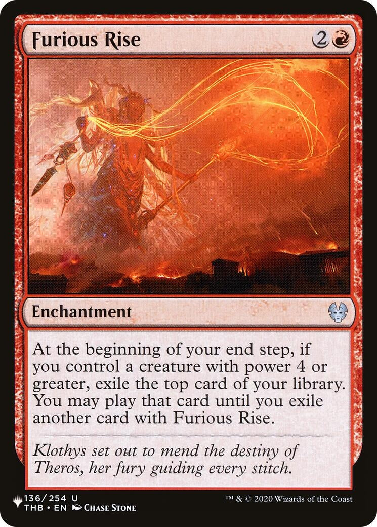 Image for Furious Rise (The List Reprints) (136/254) - Magic: The Gathering