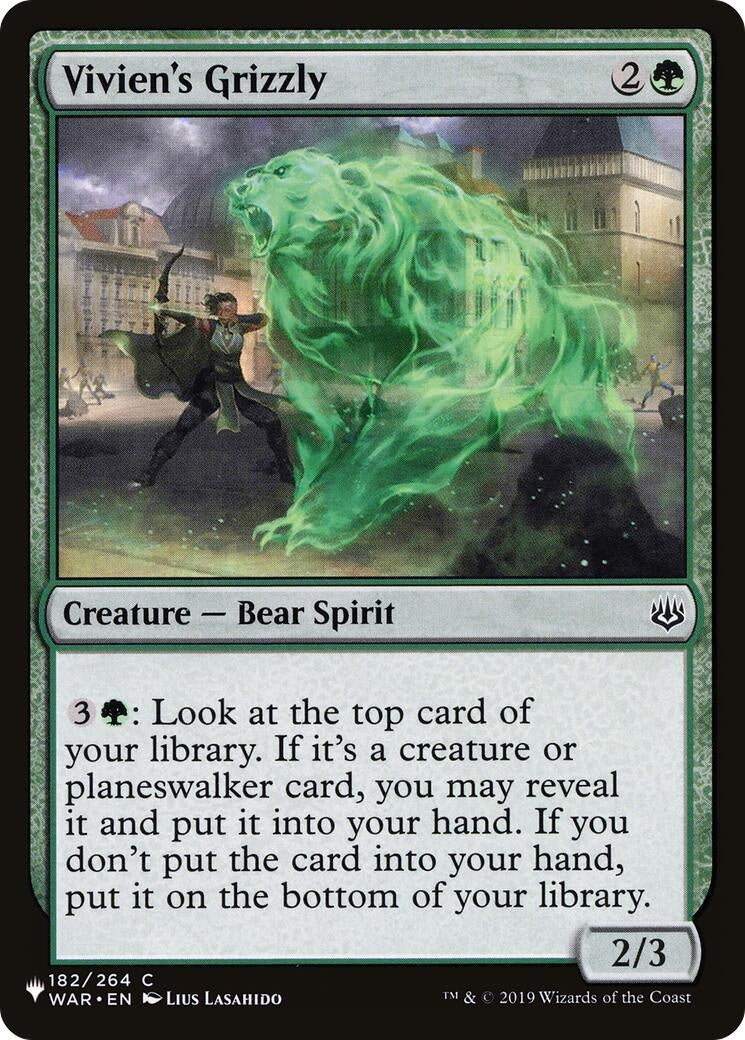 Image for Vivien's Grizzly (The List Reprints) (182/264) - Magic: The Gathering