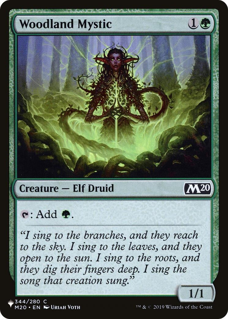 Image for Woodland Mystic (The List Reprints) (344/280) - Magic: The Gathering