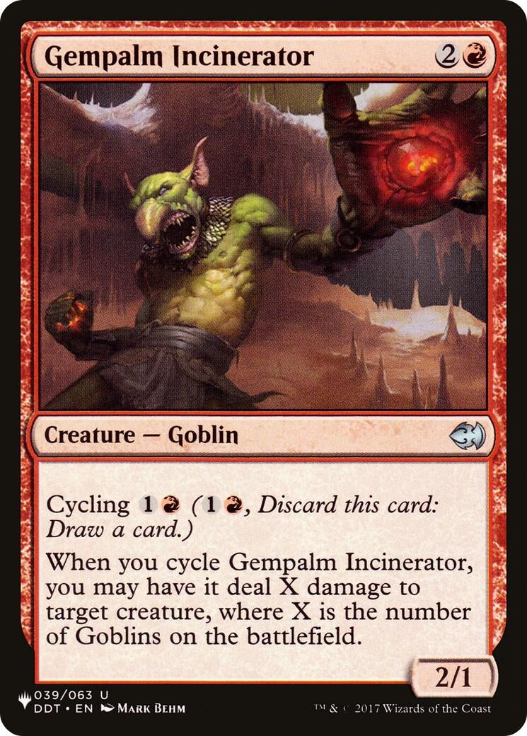 Image for Gempalm Incinerator (The List Reprints) (039/063) - Magic: The Gathering