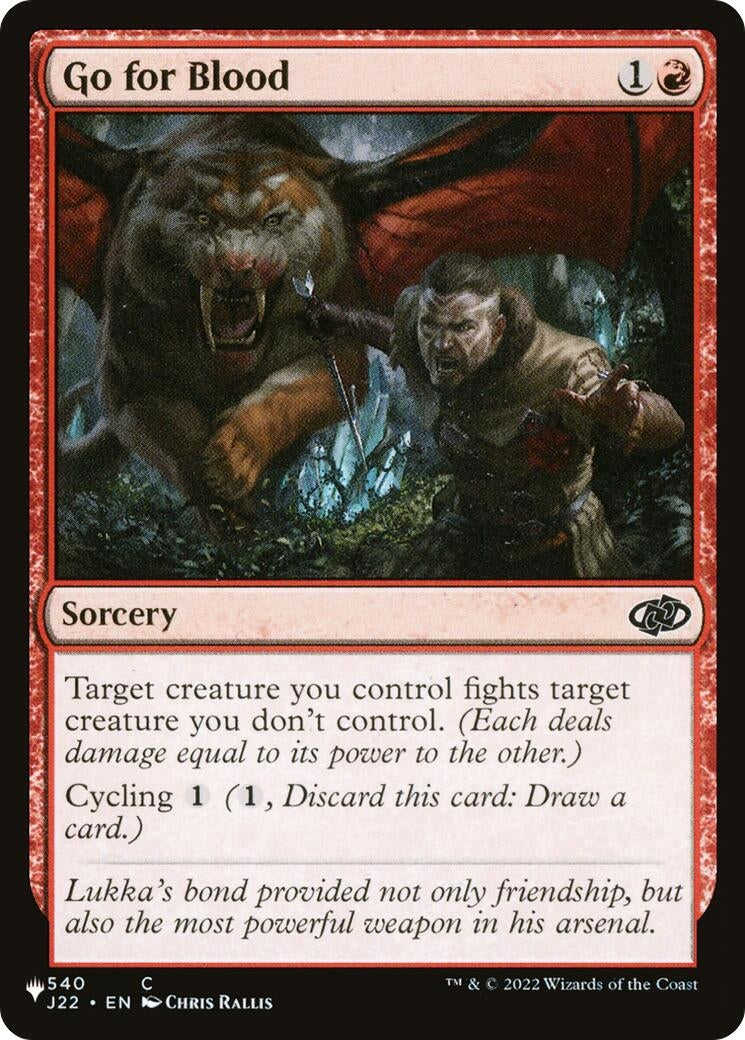 Image for Go for Blood (The List Reprints) (540/051) - Magic: The Gathering