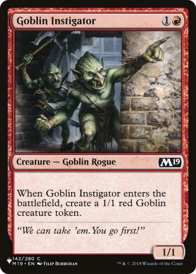 Image for Goblin Instigator (The List Reprints) (142/280) - Magic: The Gathering