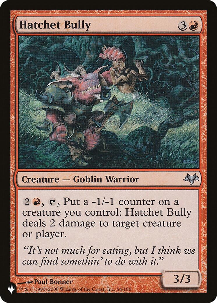 Image for Hatchet Bully (The List Reprints) (54/180) - Magic: The Gathering