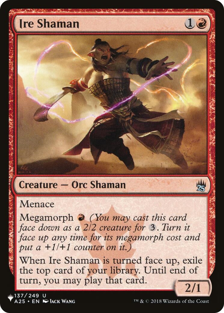 Image for Ire Shaman (The List Reprints) (137/249) - Magic: The Gathering