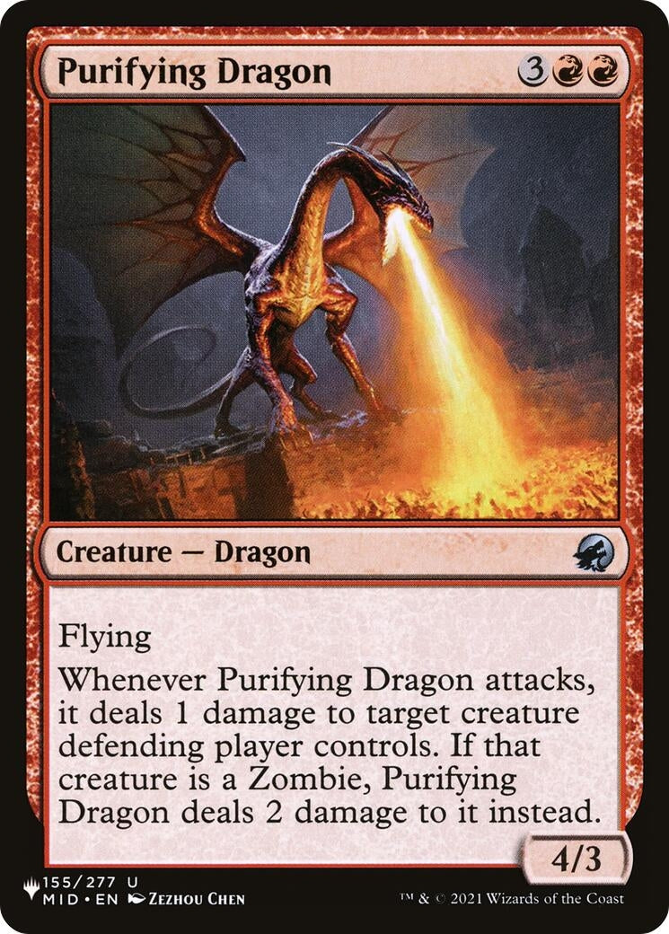 Image for Purifying Dragon (The List Reprints) (155/277) - Magic: The Gathering