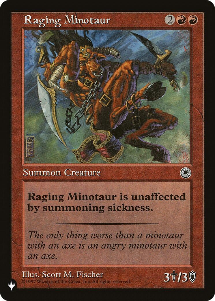 Image for Raging Minotaur (The List Reprints) - Magic: The Gathering