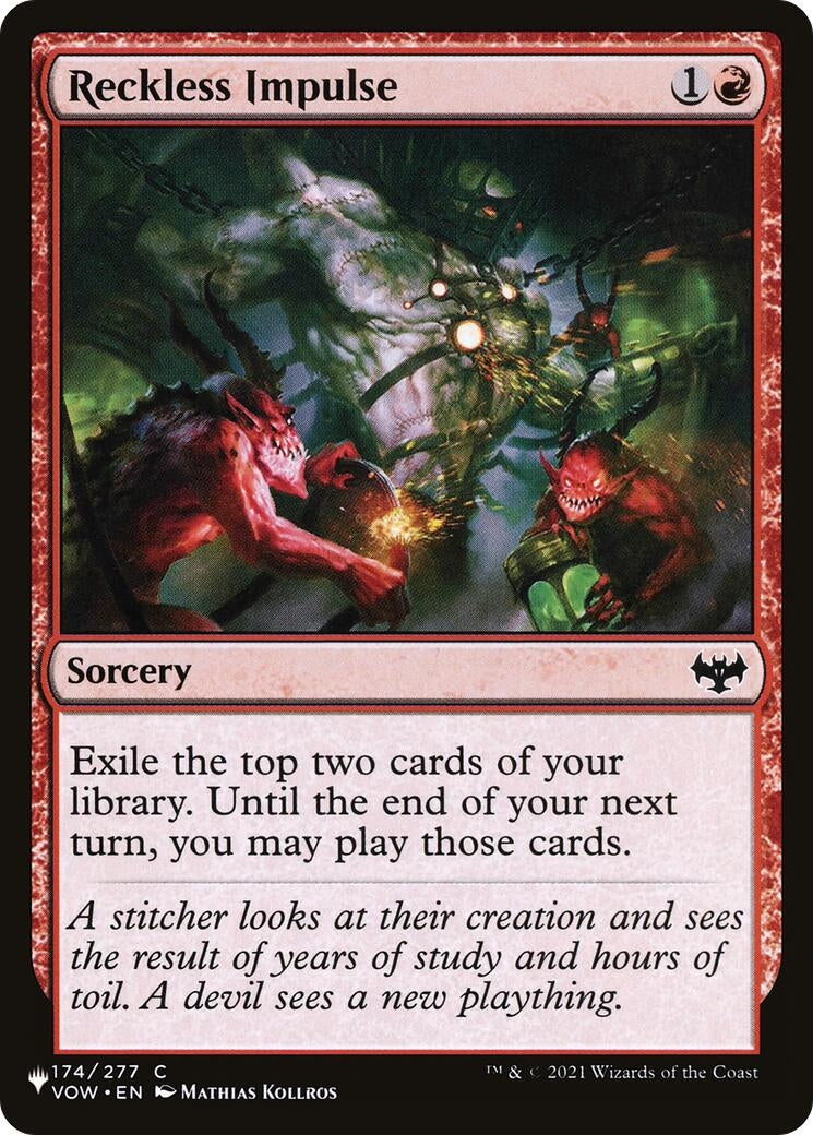 Image for Reckless Impulse (The List Reprints) (174/277) - Magic: The Gathering