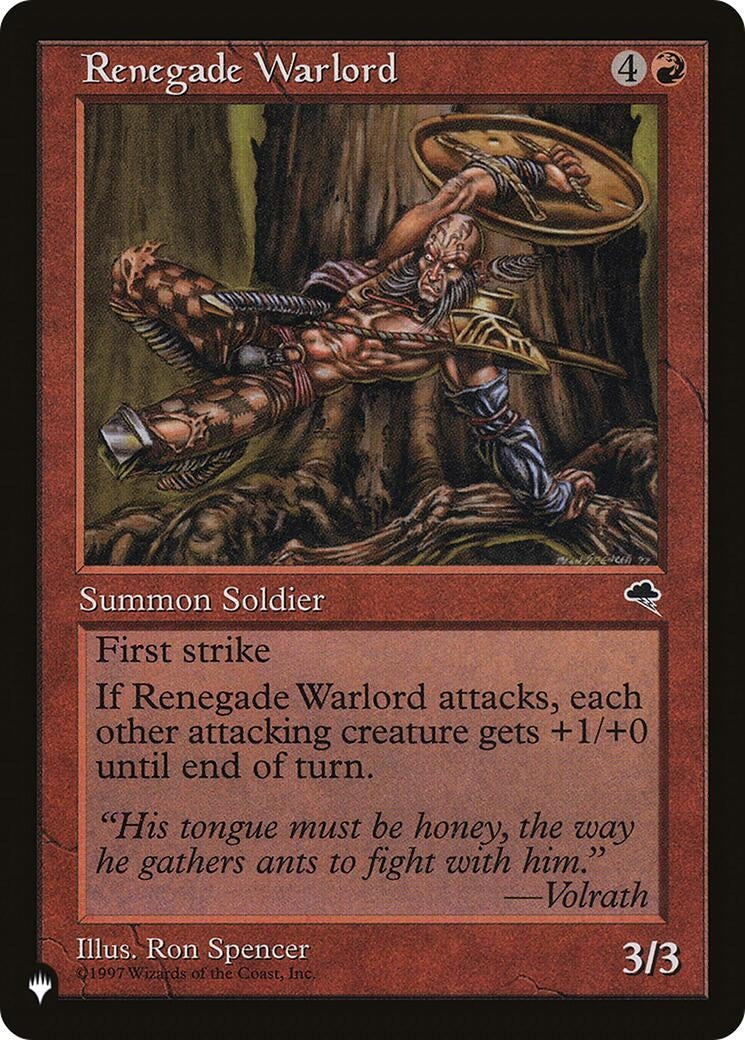 Image for Renegade Warlord (The List Reprints) - Magic: The Gathering