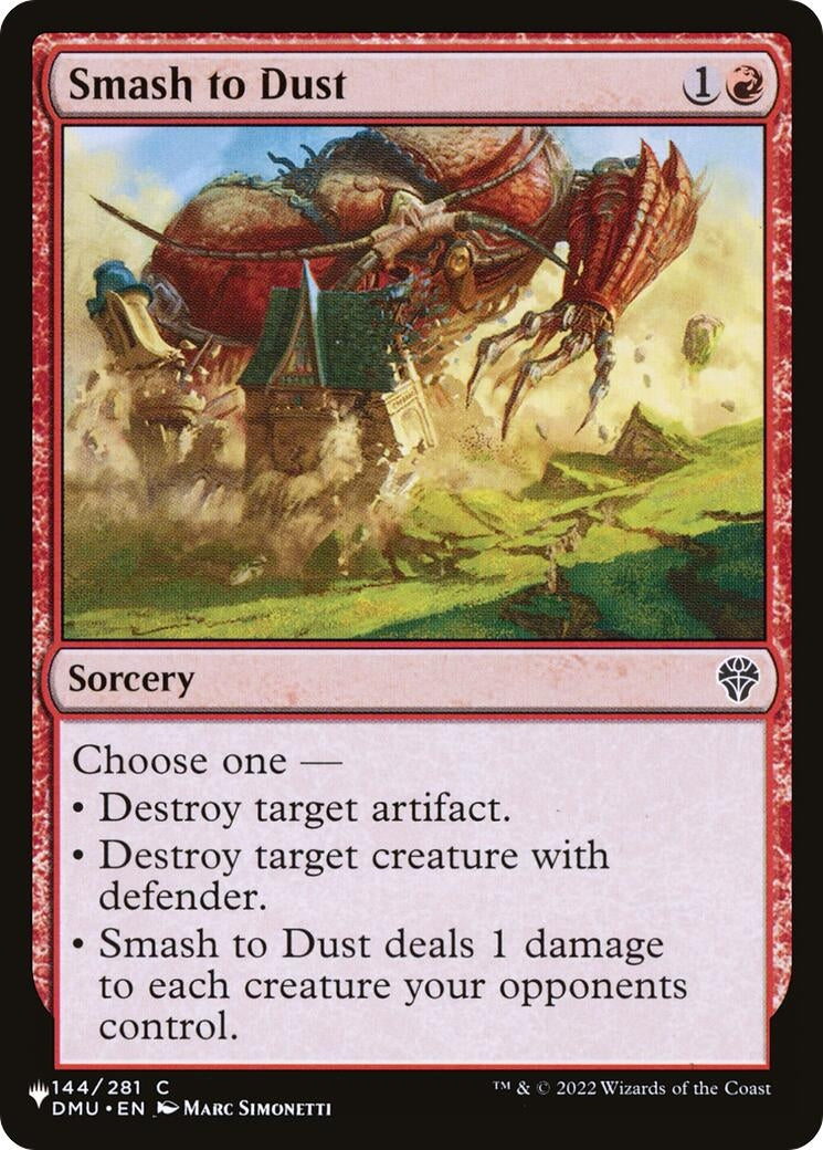 Image for Smash to Dust (The List Reprints) (144/281) - Magic: The Gathering