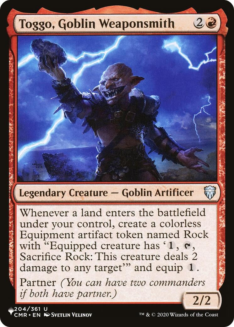 Image for Toggo, Goblin Weaponsmith (The List Reprints) (204/361) - Magic: The Gathering