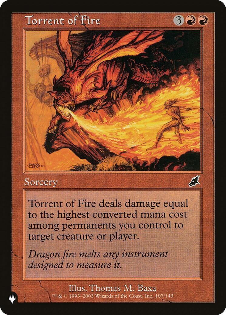 Image for Torrent of Fire (The List Reprints) (107/143) - Magic: The Gathering