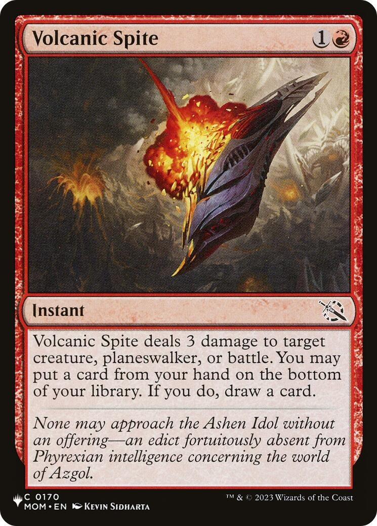 Image for Volcanic Spite (The List Reprints) (0170) - Magic: The Gathering