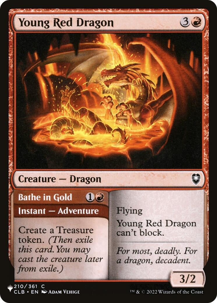 Image for Young Red Dragon (The List Reprints) (210/361) - Magic: The Gathering