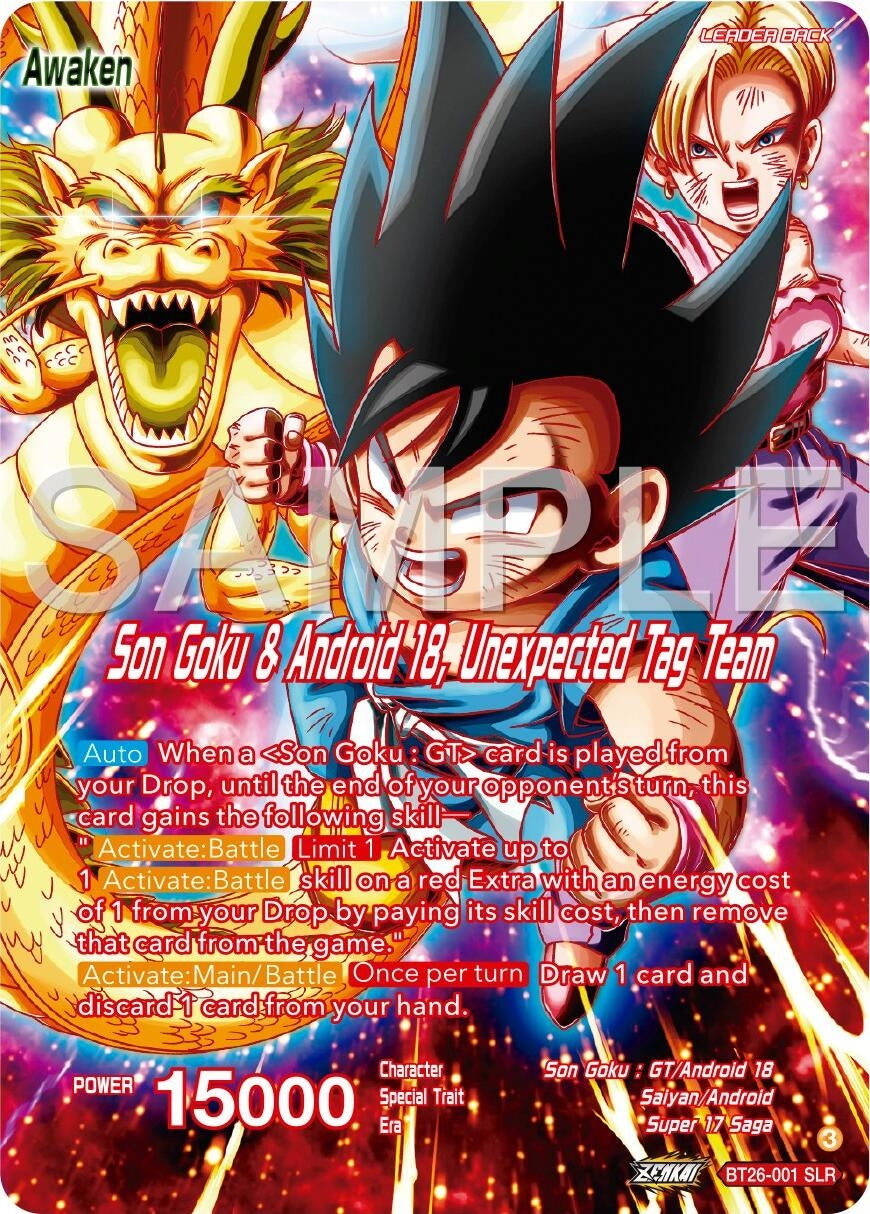 Image for Son Goku // Son Goku & Android 18, Unexpected Tag Team (Alternate Art) (Ultimate Advent) (BT26-001) - Dragon Ball Super: Masters