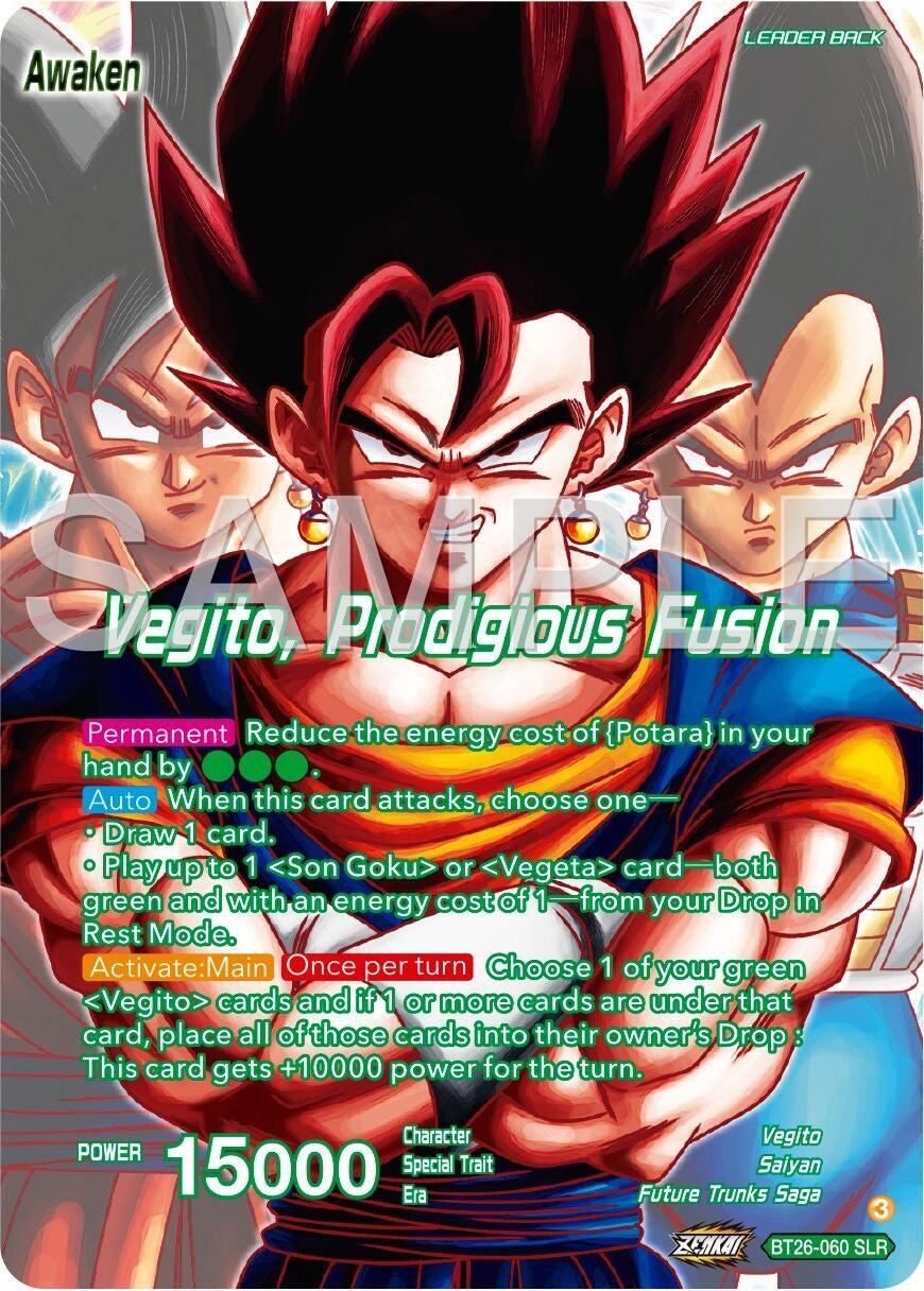 Image for Son Goku & Vegeta // Vegito, Prodigious Fusion (Alternate Art) (Ultimate Advent) (BT26-060) - Dragon Ball Super: Masters