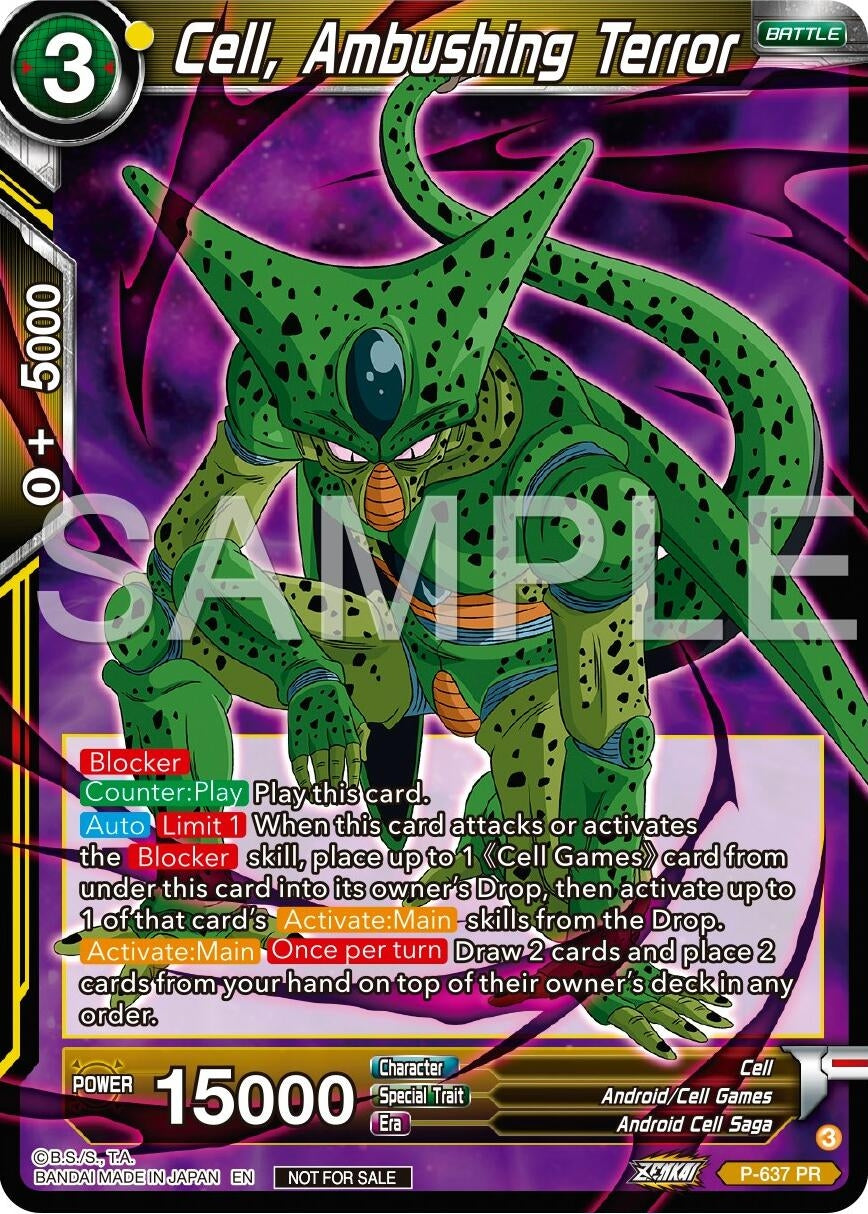 Image for Cell, Ambushing Terror (Zenkai Series Tournament Pack Vol.9) (Promotion Cards) (P-637) - Dragon Ball Super: Masters