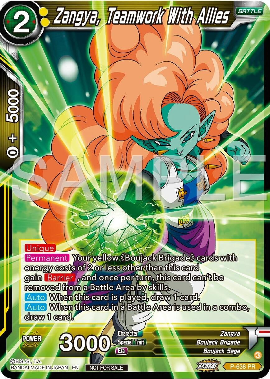 Image for Zangya, Teamwork With Allies (Zenkai Series Tournament Pack Vol.9) (Promotion Cards) (P-638) - Dragon Ball Super: Masters