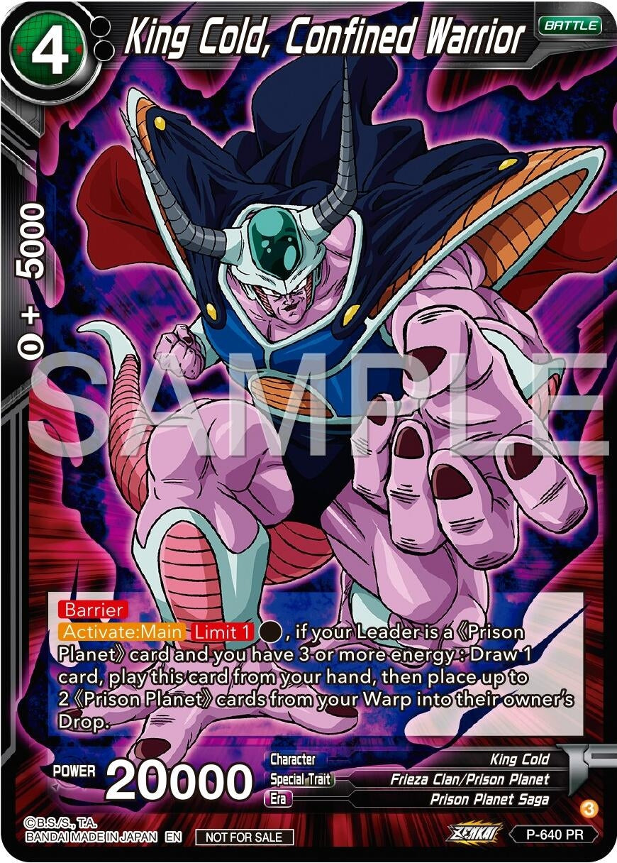 Image for King Cold, Confined Warrior (Zenkai Series Tournament Pack Vol.9) (Promotion Cards) (P-640) - Dragon Ball Super: Masters