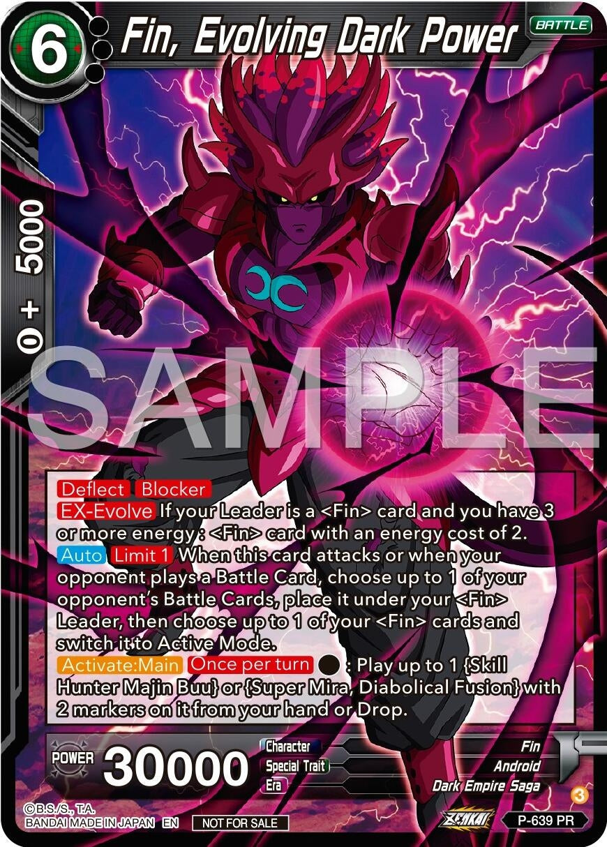 Image for Fin, Evolving Dark Power (Zenkai Series Tournament Pack Vol.9) (Promotion Cards) (P-639) - Dragon Ball Super: Masters