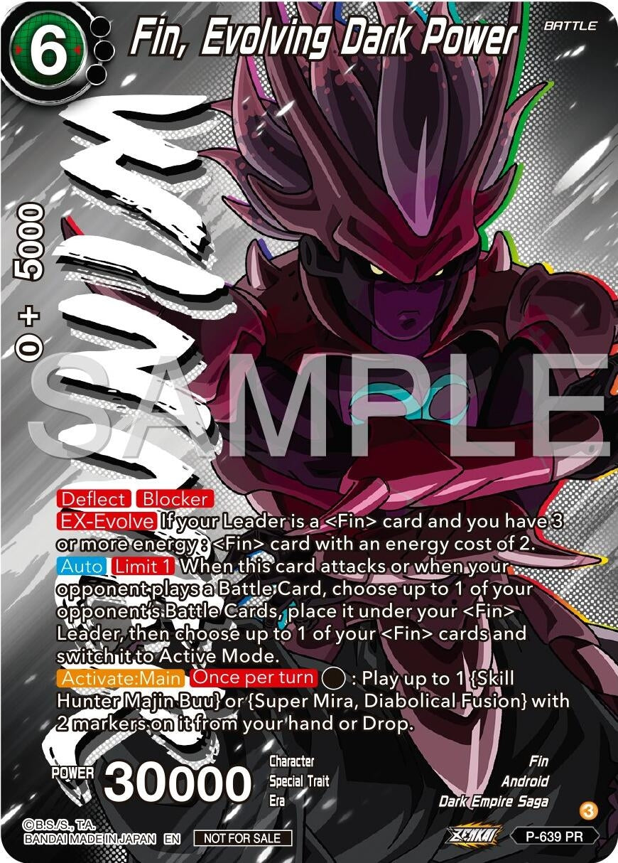 Image for Fin, Evolving Dark Power (Zenkai Series Tournament Pack Vol.9) (Winner) (Promotion Cards) (P-639) - Dragon Ball Super: Masters
