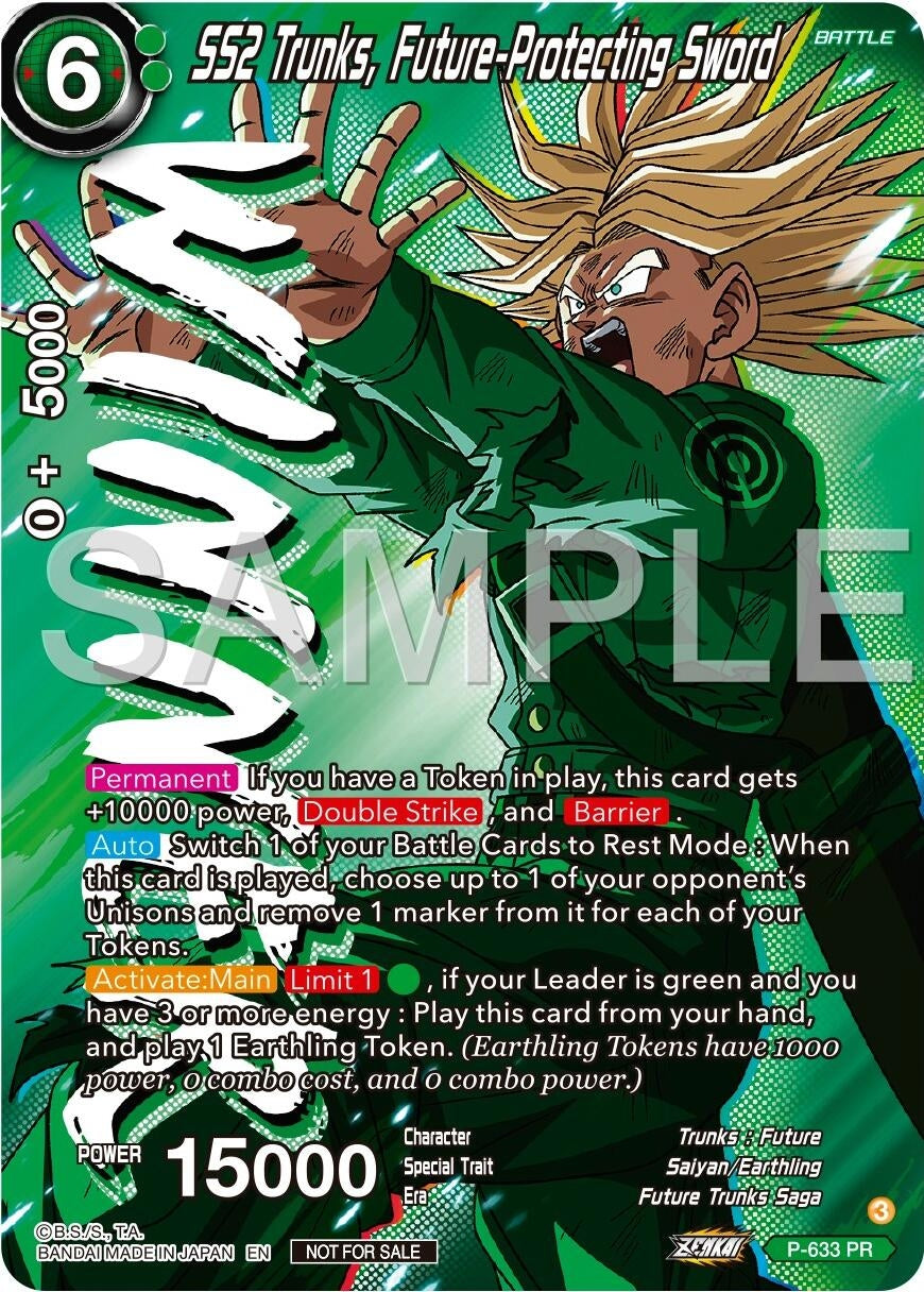 Image for SS2 Trunks, Future-Protecting Sword (Zenkai Series Tournament Pack Vol.9) (Winner) (Promotion Cards) (P-633) - Dragon Ball Super: Masters