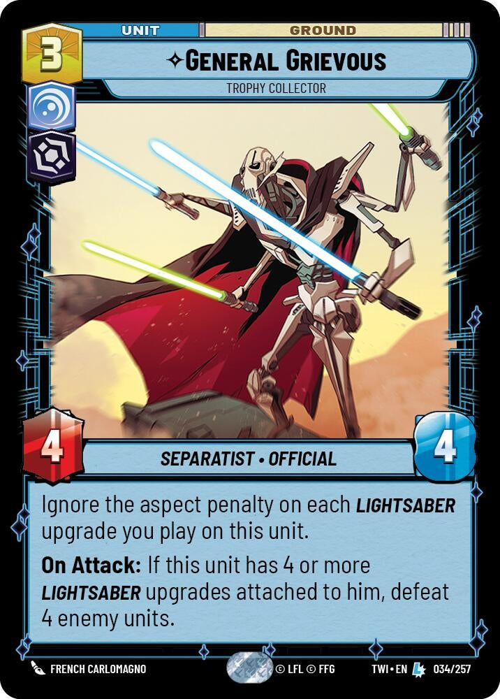 Image for General Grievous - Trophy Collector (Twilight of the Republic) (034/257) - Star Wars: Unlimited