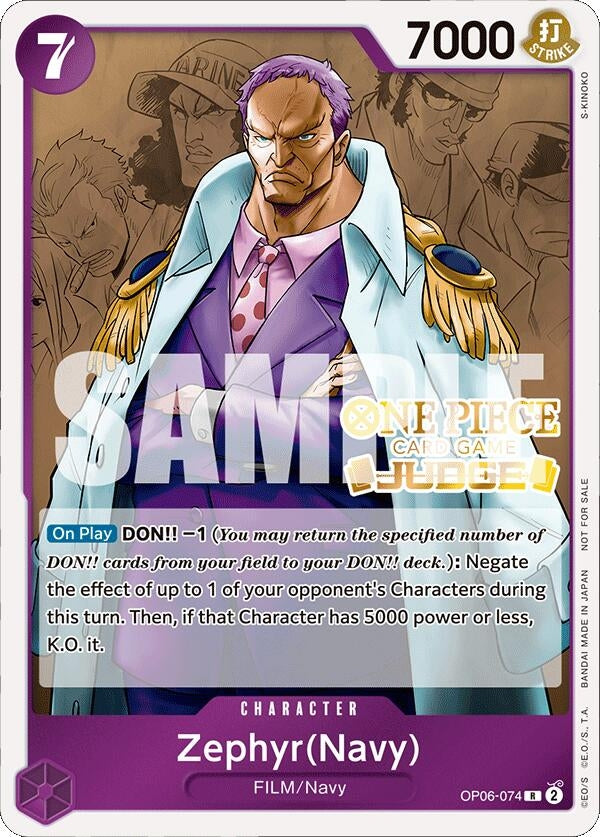 Image for Zephyr (Navy) (Judge Pack Vol. 4) (One Piece Promotion Cards) (OP06-074) - One Piece Card Game