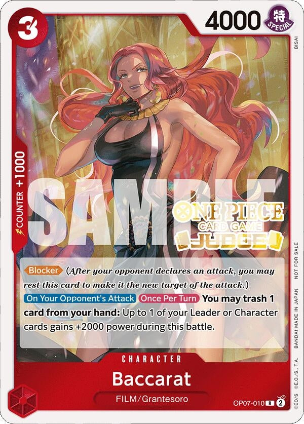 Image for Baccarat (Judge Pack Vol. 4) (One Piece Promotion Cards) (OP07-010) - One Piece Card Game