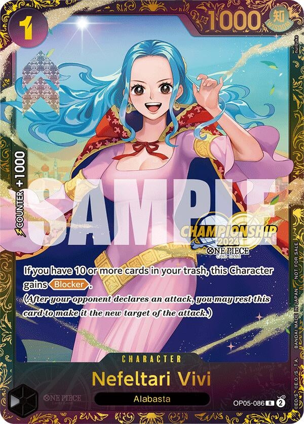 Image for Nefeltari Vivi (October Championship 2024 Store Regionals) (One Piece Promotion Cards) (OP05-086) - One Piece Card Game