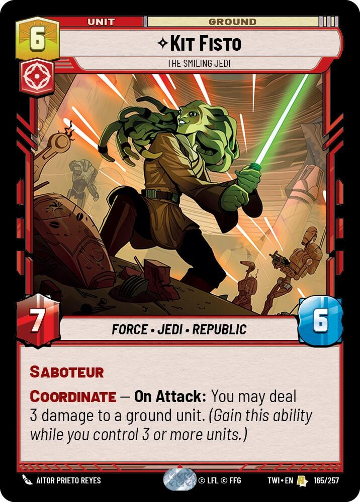 Image for Kit Fisto - The Smiling Jedi (Twilight of the Republic) (165/257) - Star Wars: Unlimited