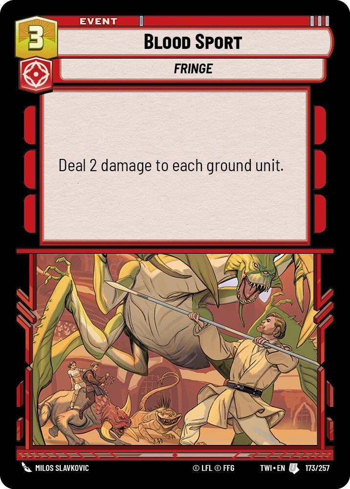 Image for Blood Sport (Twilight of the Republic) (173/257) - Star Wars: Unlimited