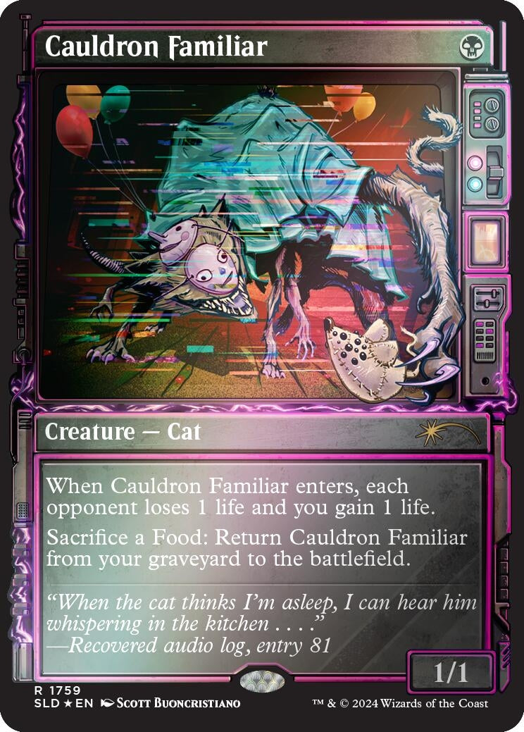 Image for Cauldron Familiar (Rainbow Foil) (Secret Lair Drop Series) (1759) - Magic: The Gathering