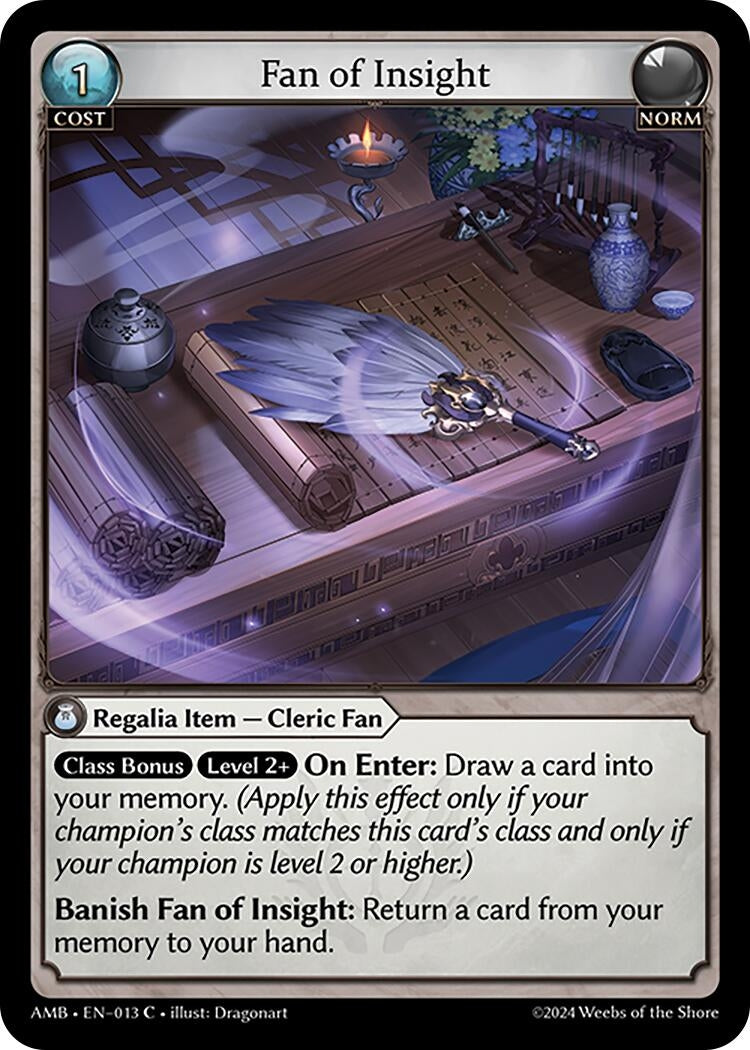 Image for Fan of Insight (Mortal Ambition) (013) - Grand Archive TCG