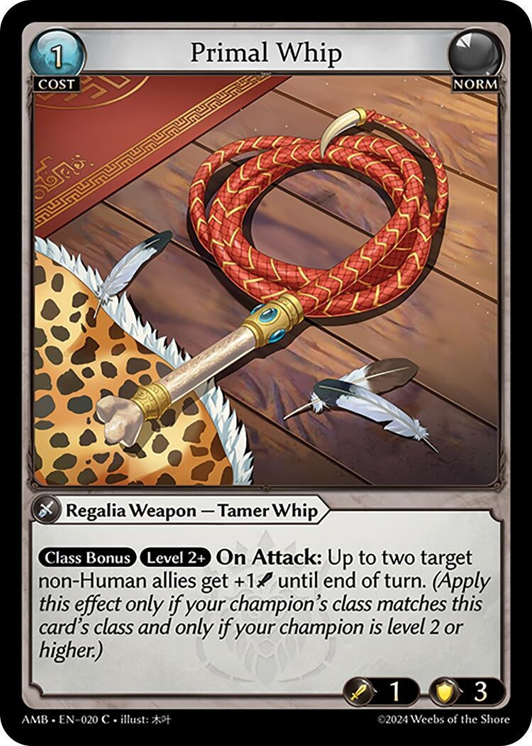 Image for Primal Whip (Mortal Ambition) (020) - Grand Archive TCG