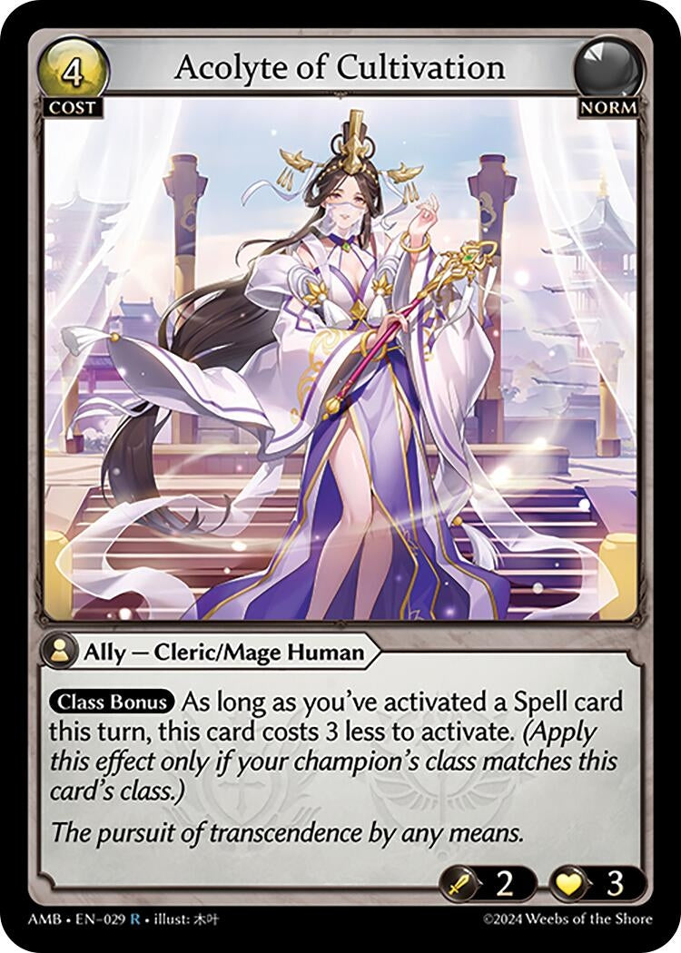Image for Acolyte of Cultivation (Mortal Ambition) (029) - Grand Archive TCG