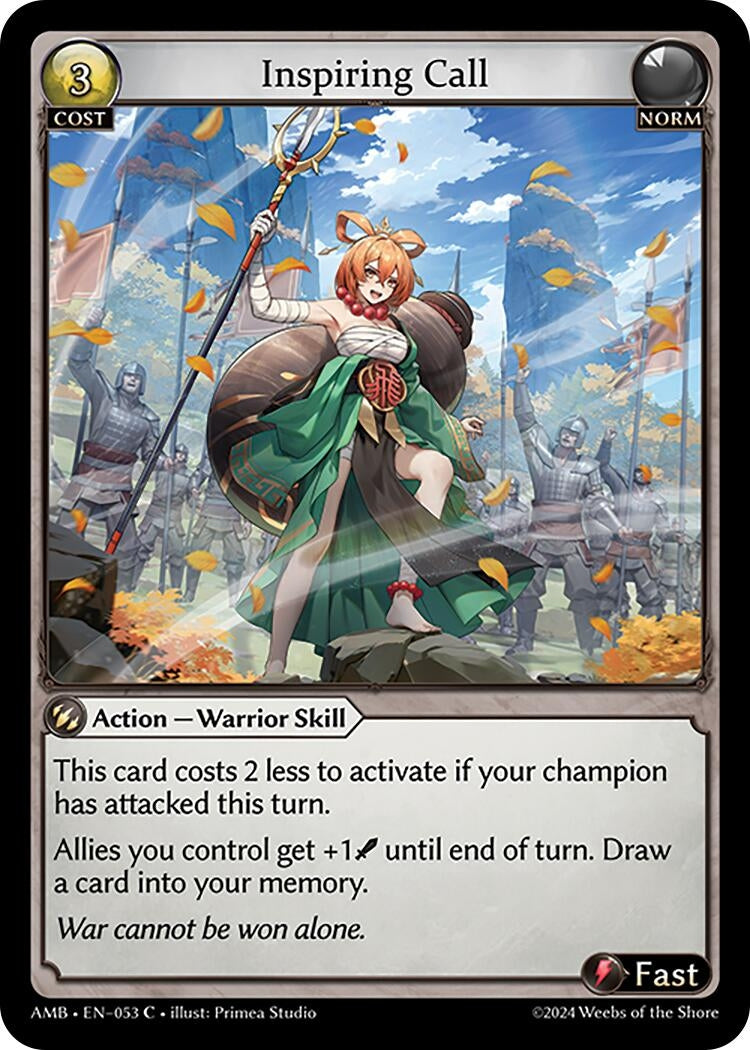 Image for Inspiring Call (Mortal Ambition) (053) - Grand Archive TCG