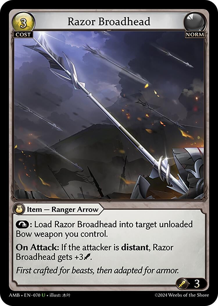 Image for Razor Broadhead (Mortal Ambition) (070) - Grand Archive TCG