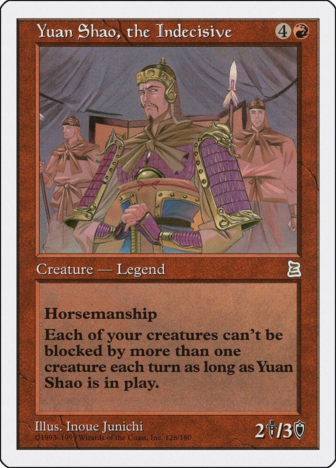 Image for Yuan Shao, the Indecisive (Portal Three Kingdoms) (128) - Magic: The Gathering