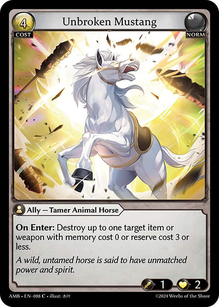 Image for Unbroken Mustang (Mortal Ambition) (088) - Grand Archive TCG