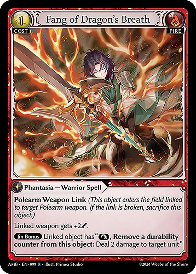Image for Fang of Dragon's Breath (Mortal Ambition) (099) - Grand Archive TCG