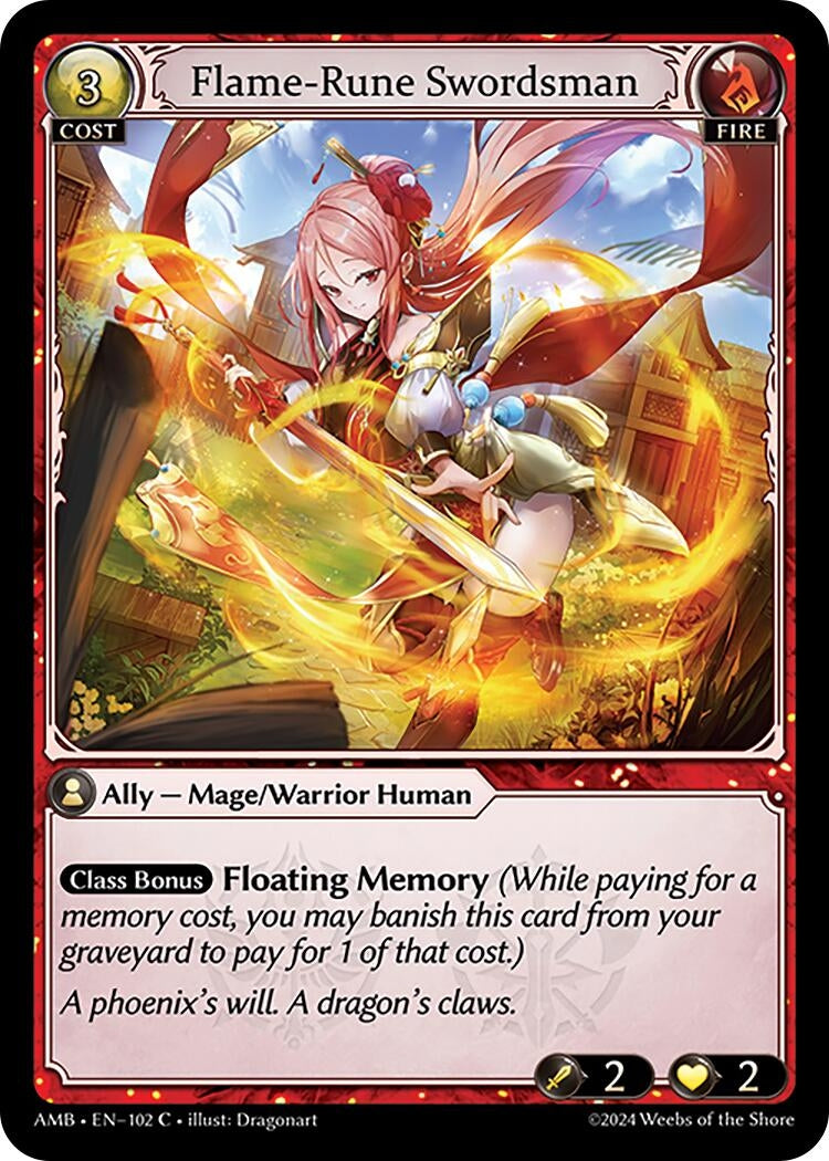 Image for Flame-Rune Swordsman (Mortal Ambition) (102) - Grand Archive TCG
