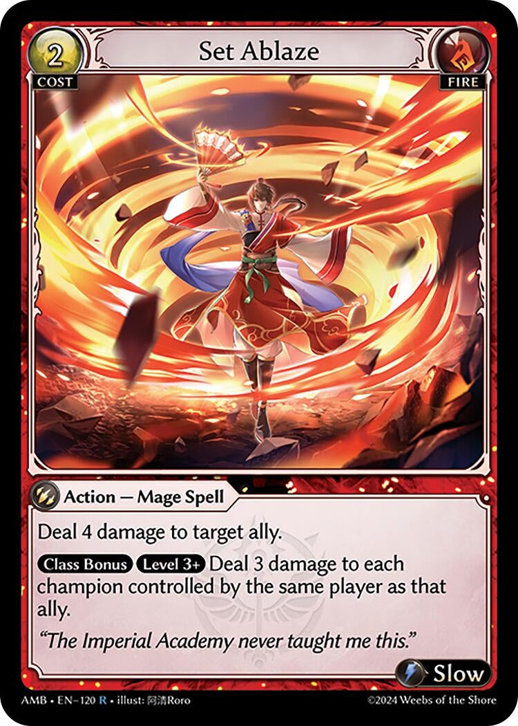 Image for Set Ablaze (Mortal Ambition) (120) - Grand Archive TCG