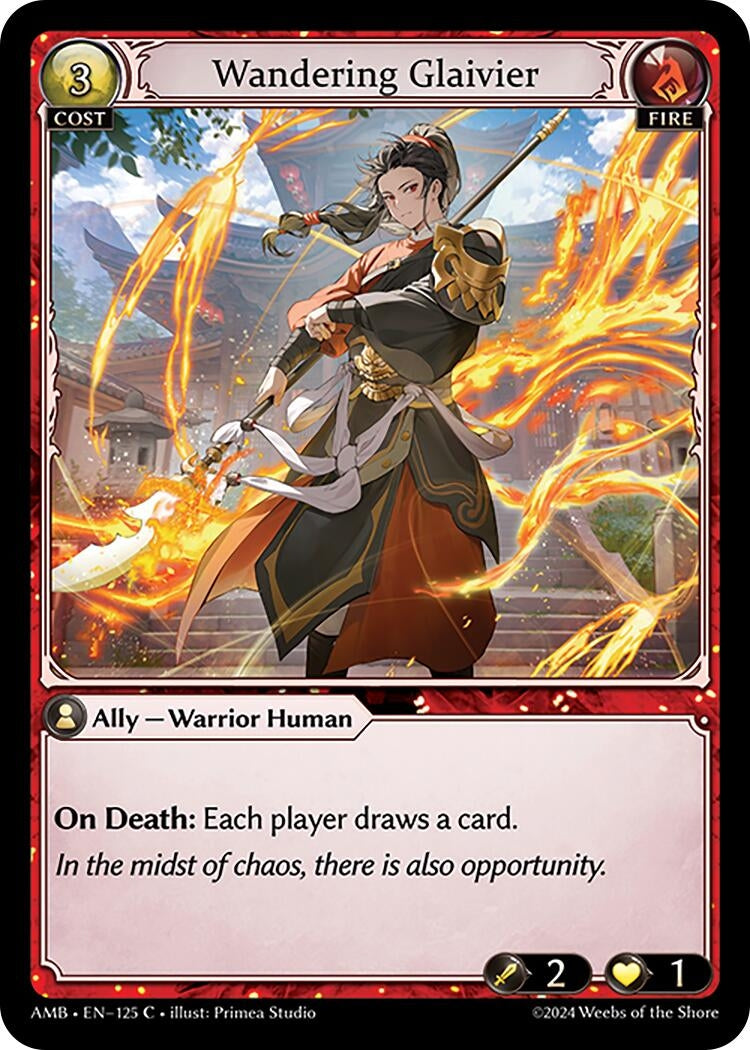 Image for Wandering Glaivier (Mortal Ambition) (125) - Grand Archive TCG
