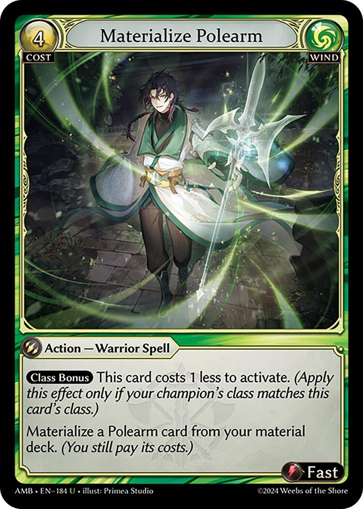 Image for Materialize Polearm (Mortal Ambition) (184) - Grand Archive TCG