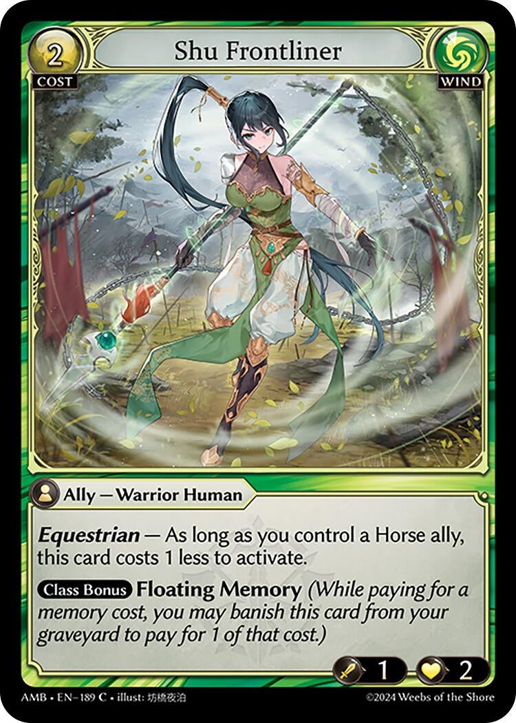 Image for Shu Frontliner (Mortal Ambition) (189) - Grand Archive TCG